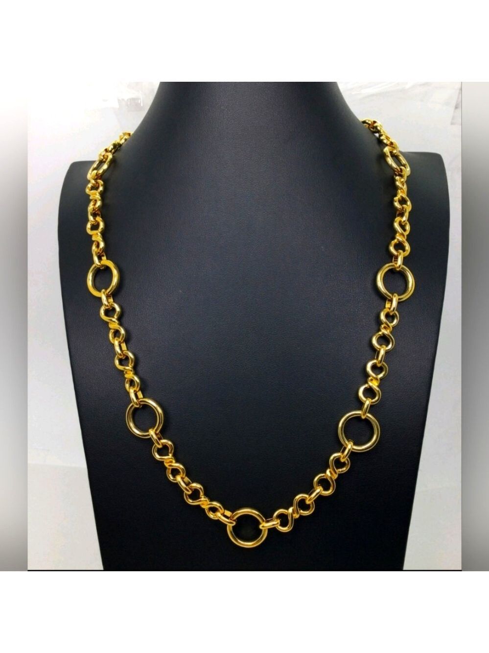 Ann Taylor Yellow Goldtone Chain Necklace EUC 22"